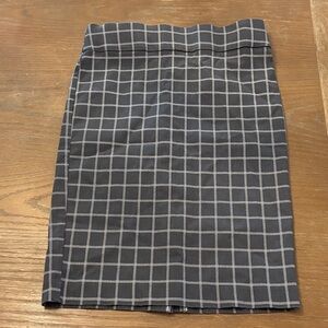 Sears Gray Grid Pencil Skirt